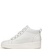 Color:White - Image 5 - Morrison Mid Leather Platform Sneakers