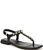 Naturalizer Nara Leather Ornamented Thong Sandals
