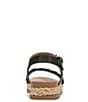 Color:Black - Image 3 - Neila Leather Ankle Strap Platform Espadrille Sandals