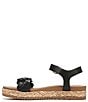 Color:Black - Image 5 - Neila Leather Ankle Strap Platform Espadrille Sandals