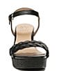 Color:Black - Image 6 - Pandora Leather Platform Dress Sandals