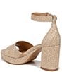 Color:Wheat - Image 4 - Pearlyn Basket Weave Ankle Strap Platform Sandals