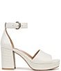 Color:Warm White - Image 2 - Pearlyn Leather Ankle Strap Platform Sandals