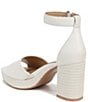 Color:Warm White - Image 4 - Pearlyn Leather Ankle Strap Platform Sandals