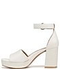 Color:Warm White - Image 5 - Pearlyn Leather Ankle Strap Platform Sandals