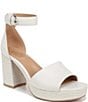 Color:Warm White - Image 1 - Pearlyn Leather Ankle Strap Platform Sandals