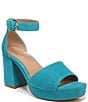 Color:Lagoon Breeze Blue - Image 1 - Pearlyn Suede Ankle Strap Platform Sandals