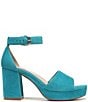 Color:Lagoon Breeze Blue - Image 2 - Pearlyn Suede Ankle Strap Platform Sandals