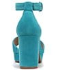 Color:Lagoon Breeze Blue - Image 3 - Pearlyn Suede Ankle Strap Platform Sandals