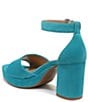 Color:Lagoon Breeze Blue - Image 4 - Pearlyn Suede Ankle Strap Platform Sandals