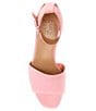 Color:Flamingo Pink Suede - Image 5 - Pearlyn Suede Ankle Strap Platform Sandals