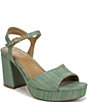 Naturalizer Petra Raffia Ankle Wrap Platform Dress Sandals - Image 1
