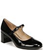 Color:Black Patent - Image 1 - Renny Patent Leather Block Heel Mary Jane Pumps