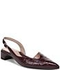 Naturalizer Rhett Croco Embossed Leather Pointed Toe Slingback Pumps - Image 1
