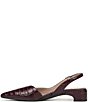 Naturalizer Rhett Croco Embossed Leather Pointed Toe Slingback Pumps - Image 5
