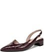 Naturalizer Rhett Croco Embossed Leather Pointed Toe Slingback Pumps - Image 6