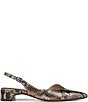 Naturalizer Rhett Metallic Snake Print Leather Pointed Toe Slingback Pumps - Image 2