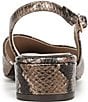 Naturalizer Rhett Metallic Snake Print Leather Pointed Toe Slingback Pumps - Image 3