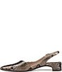 Naturalizer Rhett Metallic Snake Print Leather Pointed Toe Slingback Pumps - Image 5