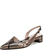 Naturalizer Rhett Metallic Snake Print Leather Pointed Toe Slingback Pumps - Image 6