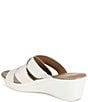 Color:Warm White - Image 4 - Rowena Leather Crisscross Casual Wedge Sandals