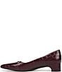 Naturalizer Rumi Croco Embossed Leather Twist Bar Pointed Toe Pumps - Image 5