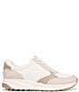 Color:Beige Multi - Image 2 - Shay Leather Lace-Up Sneakers