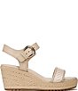 Naturalizer Stella 4 Raffia Anke Wrap Platform Espadrille Wedge Sandals - Image 2