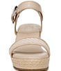 Naturalizer Stella 4 Raffia Anke Wrap Platform Espadrille Wedge Sandals - Image 6