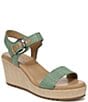 Naturalizer Stella 4 Raffia Ankle Wrap Platform Espadrille Wedge Sandals - Image 1