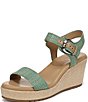 Naturalizer Stella 4 Raffia Ankle Wrap Platform Espadrille Wedge Sandals - Image 6