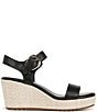 Naturalizer Stella Leather Anke Wrap Sandal Platform Espadrille Wedges - Image 2