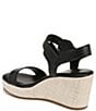 Naturalizer Stella Leather Anke Wrap Sandal Platform Espadrille Wedges - Image 6