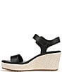 Naturalizer Stella Leather Anke Wrap Sandal Platform Espadrille Wedges - Image 5