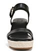 Naturalizer Stella Leather Anke Wrap Sandal Platform Espadrille Wedges - Image 6