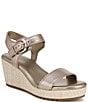 Color:Warm Silver - Image 1 - Stella Leather Platform Espadrille Wedge Sandals