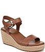 Naturalizer Stella Leather Platform Wedge Espadrille Sandals - Image 1