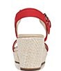 Color:Crantini Red - Image 3 - Stella Nubuck Platform Espadrille Wedge Sandals