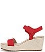 Color:Crantini Red - Image 5 - Stella Nubuck Platform Espadrille Wedge Sandals