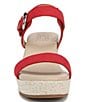 Color:Crantini Red - Image 6 - Stella Nubuck Platform Espadrille Wedge Sandals