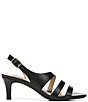 Color:Black - Image 2 - Taimi Leather Strappy Dress Sandals