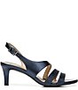 Color:Inky Navy Metallic - Image 2 - Taimi Glitter Metallic Strappy Dress Sandals