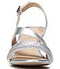 Color:Silver - Image 5 - Taimi Glitter Metallic Strappy Dress Sandals