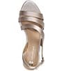 Color:Champagne - Image 6 - Taimi Metallic Satin Strappy Slingback Dress Sandals