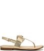 Color:Dark Gold - Image 2 - Taylor Leather Slingback Buckle T-Strap Casual Sandals