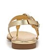 Color:Dark Gold - Image 3 - Taylor Leather Slingback Buckle T-Strap Casual Sandals