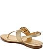 Color:Dark Gold - Image 4 - Taylor Leather Slingback Buckle T-Strap Casual Sandals