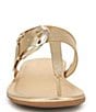 Color:Dark Gold - Image 6 - Taylor Leather Slingback Buckle T-Strap Casual Sandals