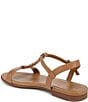 Color:Saddle Tan - Image 4 - Teach Leather Ornament Detail Strappy Casual Sandals