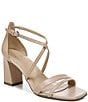 Color:Creme Brulee - Image 1 - Tiff True Colors Collection Leather Square Toe Dress Sandals